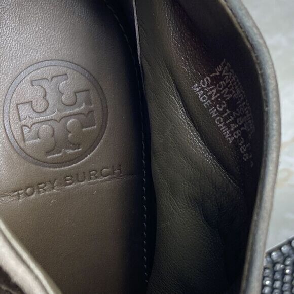 Tory Burch Block Heel Boots Women 7.5 Tan Leather Dressy Platform Comfort Bootie - Picture 16 of 16